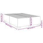 Bettgestell ohne Matratze Hellgrau 140x190 cm Stoff