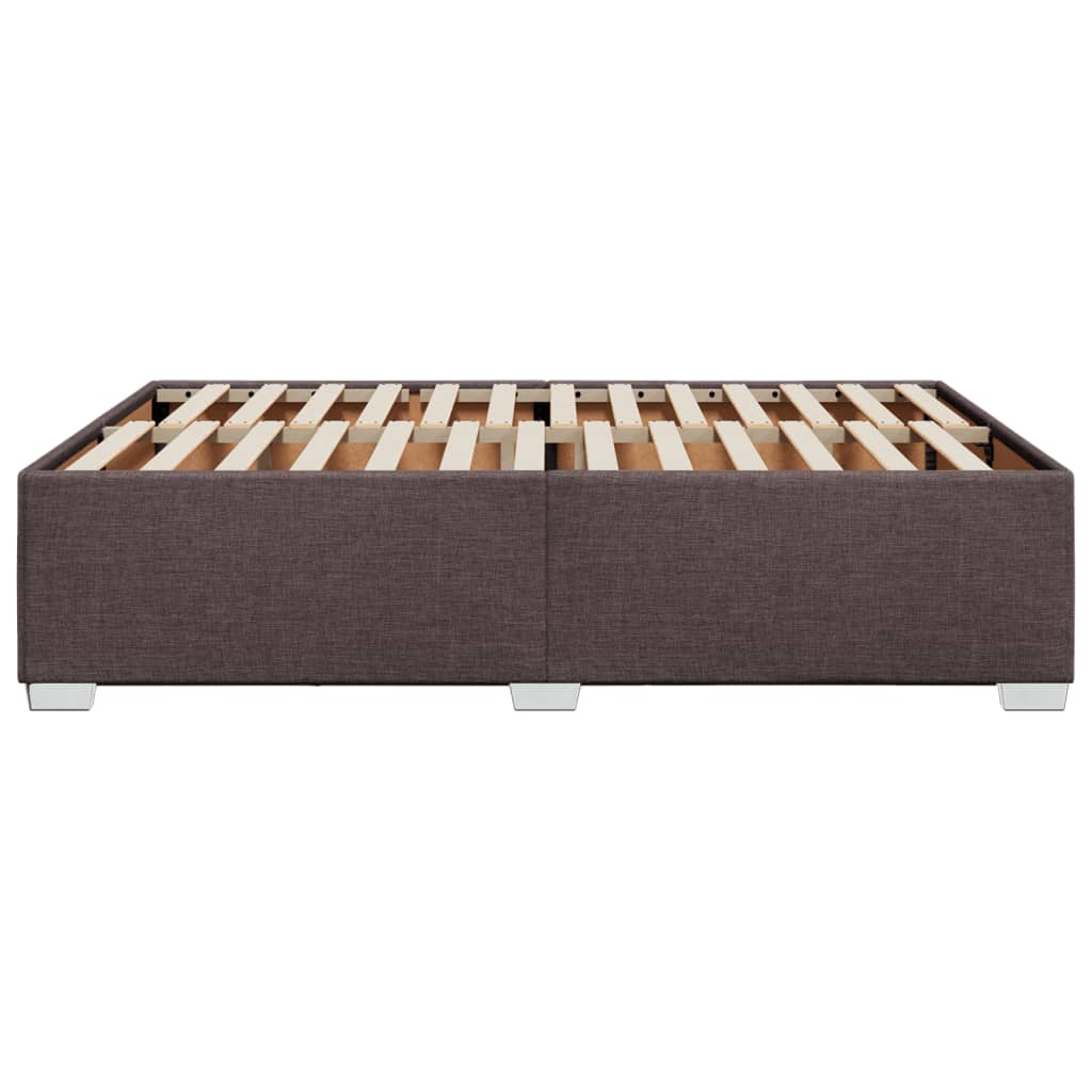 Bettgestell ohne Matratze Dunkelbraun 160x200 cm Stoff