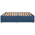Bettgestell ohne Matratze Blau 200x200 cm Stoff