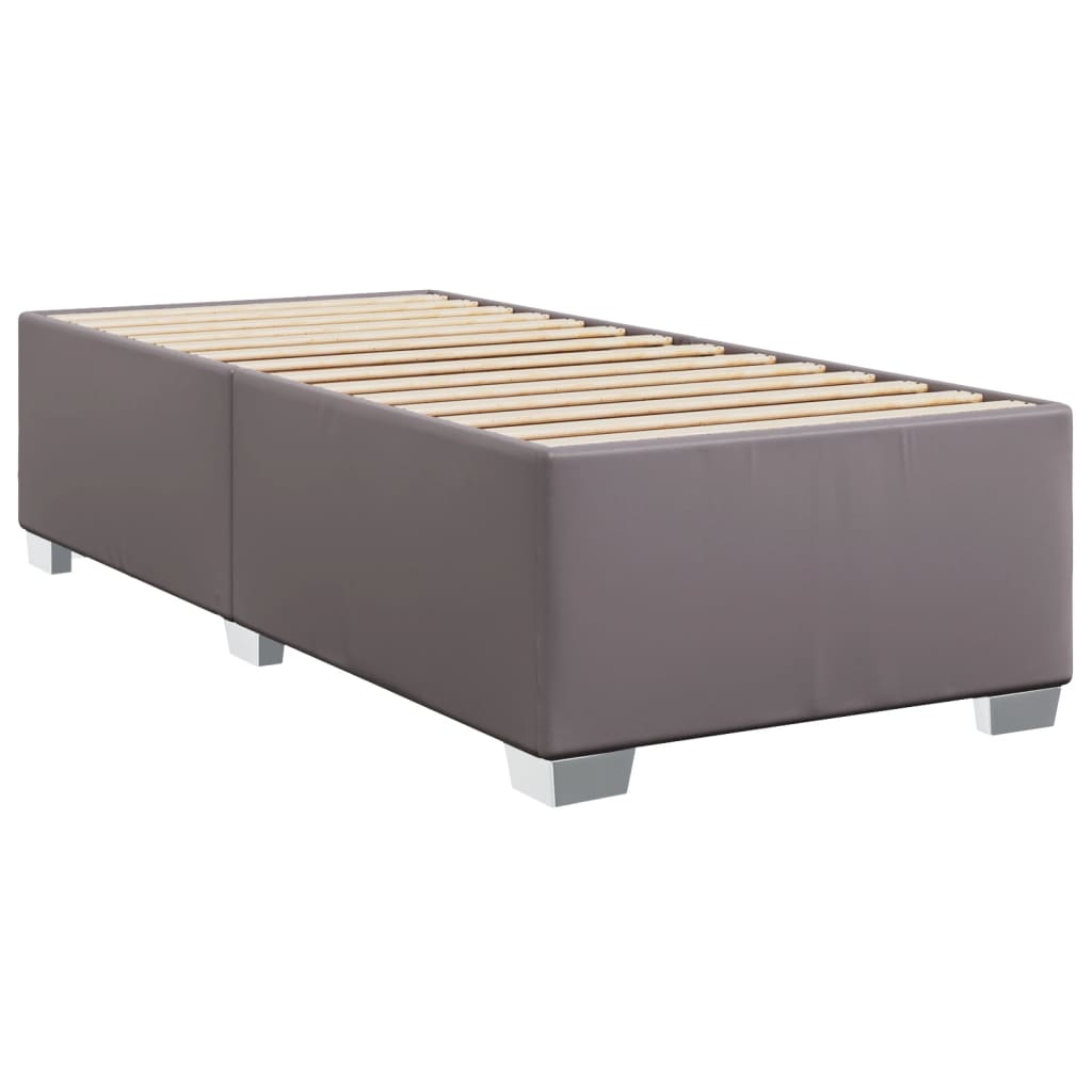 Bettgestell Grau 90x190 cm Kunstleder