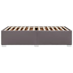 Bettgestell Grau 90x190 cm Kunstleder