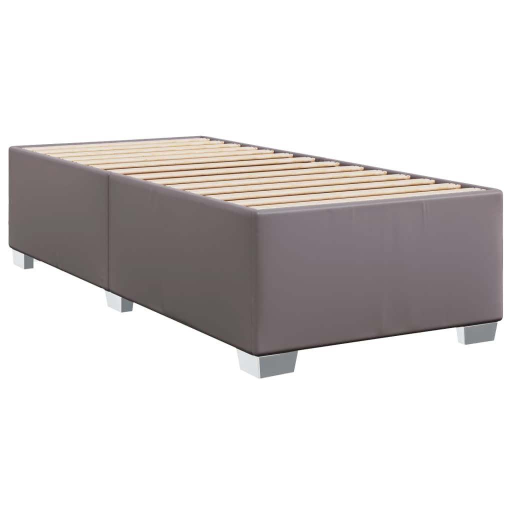 Bettgestell Grau 90x190 cm Kunstleder