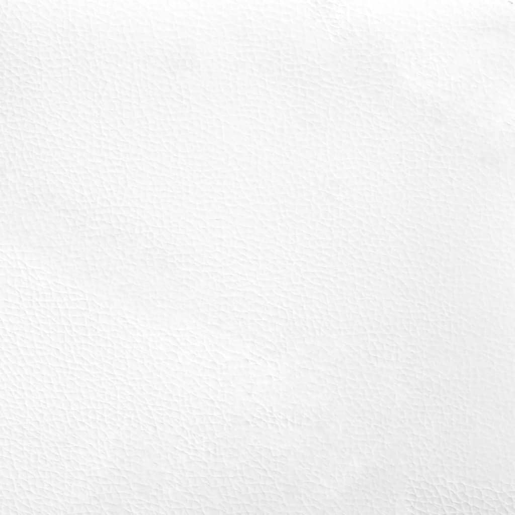 Bettgestell Weiß 100x200 cm Kunstleder