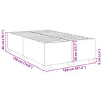 Bettgestell ohne Matratze Grau 120x190 cm Kunstleder