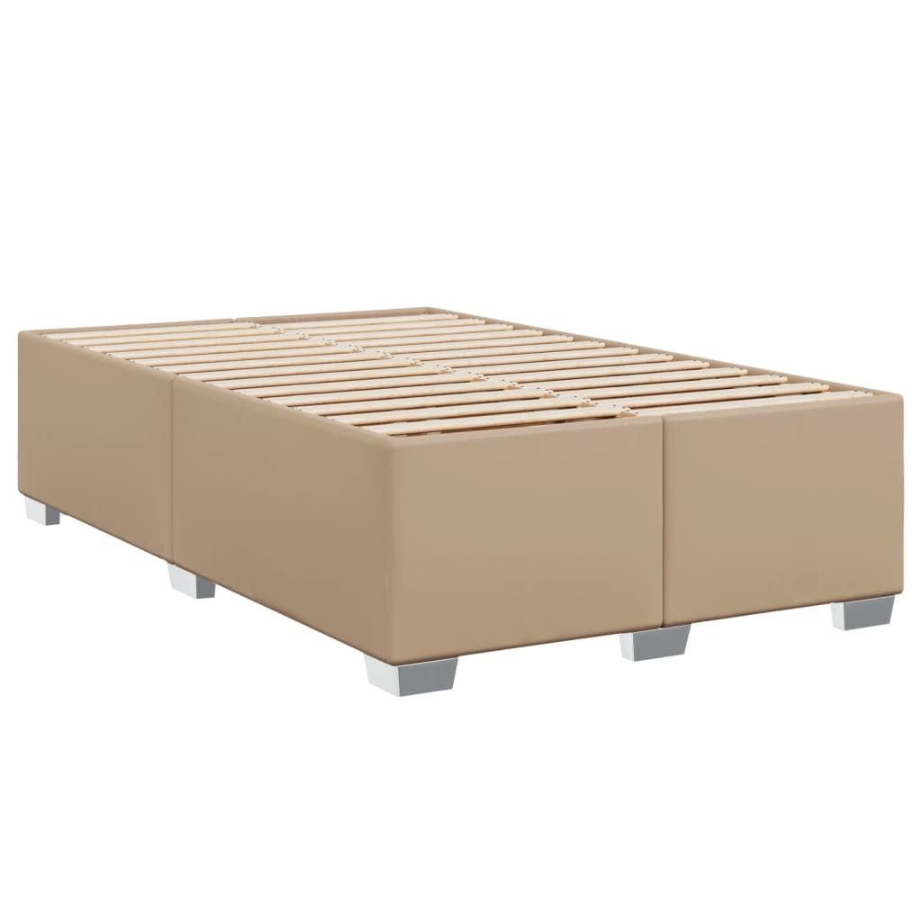 Bettgestell ohne Matratze Cappuccino-Braun 120x190cm Kunstleder