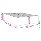 Bettgestell Grau 140x190 cm Kunstleder