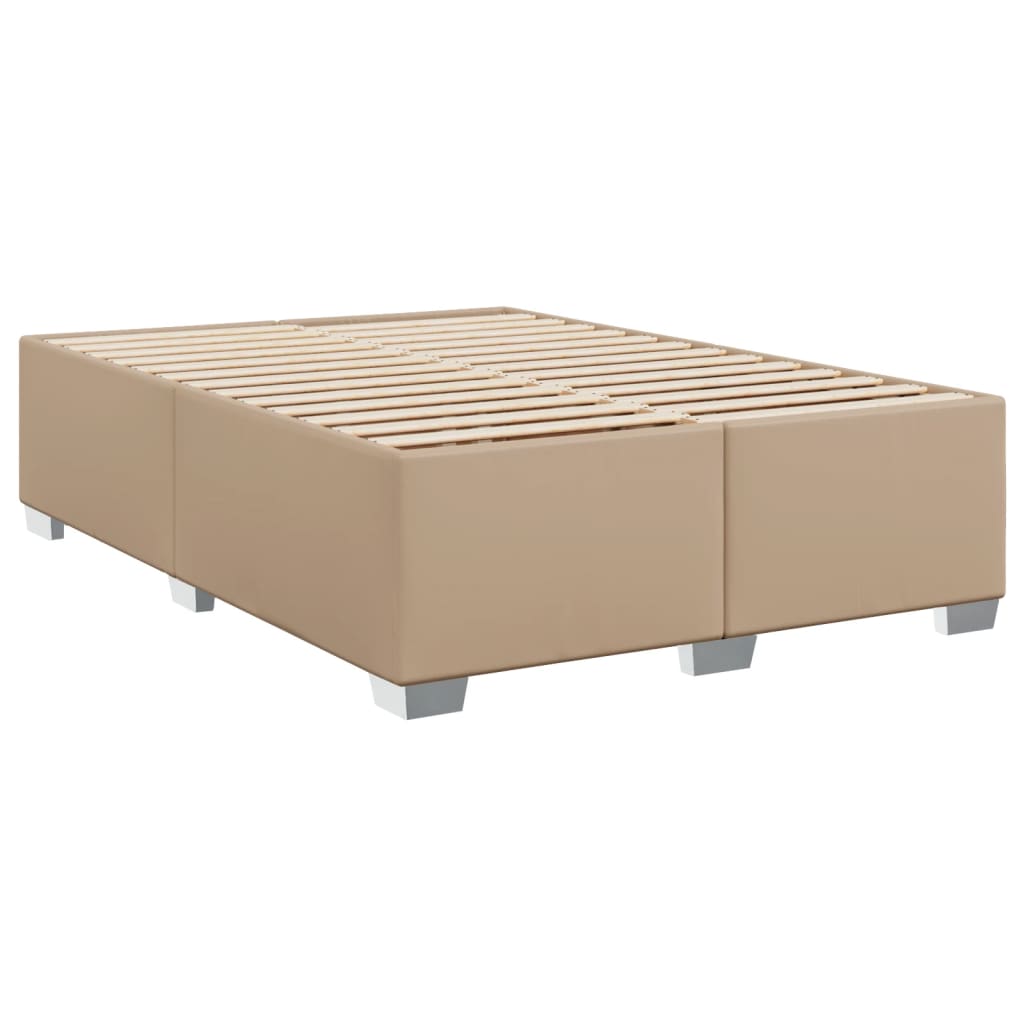 Bettgestell Cappuccino-Braun 140x190 cm Kunstleder