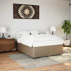 Bettgestell Cappuccino-Braun 140x190 cm Kunstleder