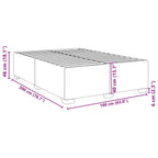 Bettgestell Grau 160x200 cm Kunstleder