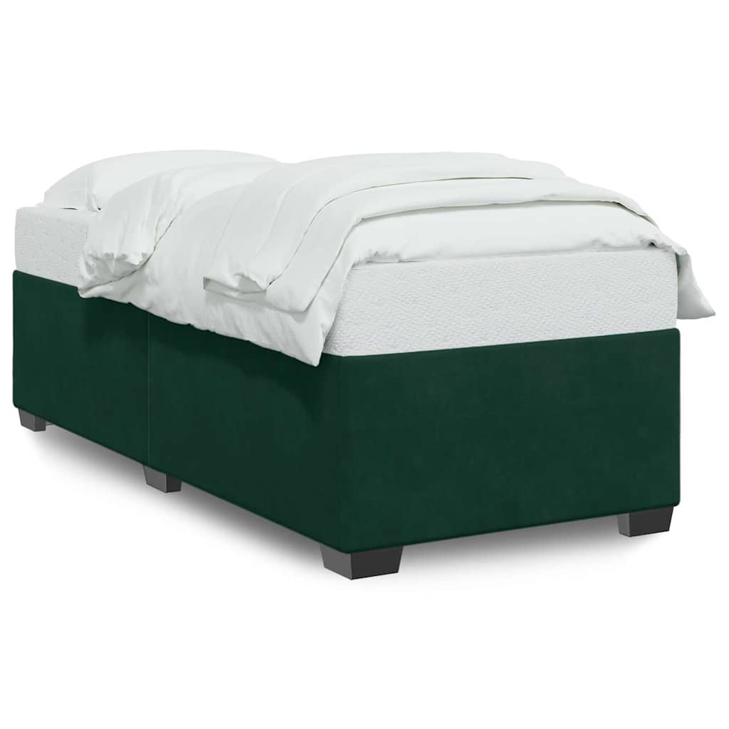 Bettgestell ohne Matratze Dunkelgrün 80x200 cm Samt
