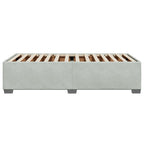 Bettgestell ohne Matratze Hellgrau 90x200 cm Samt
