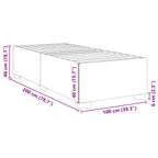 Bettgestell Blau 100x200 cm Samt