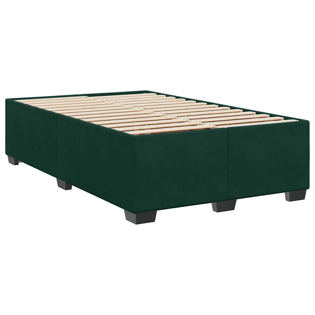 Bettgestell ohne Matratze Dunkelgrün 120x190 cm Samt