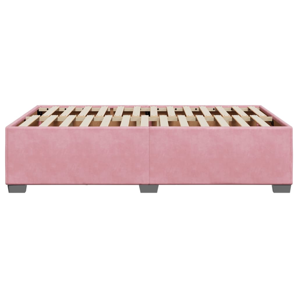Bettgestell ohne Matratze Rosa 120x190 cm Samt