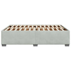 Bettgestell ohne Matratze Hellgrau 140x200 cm Samt