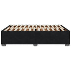 Bettgestell ohne Matratze Schwarz 140x200 cm Samt