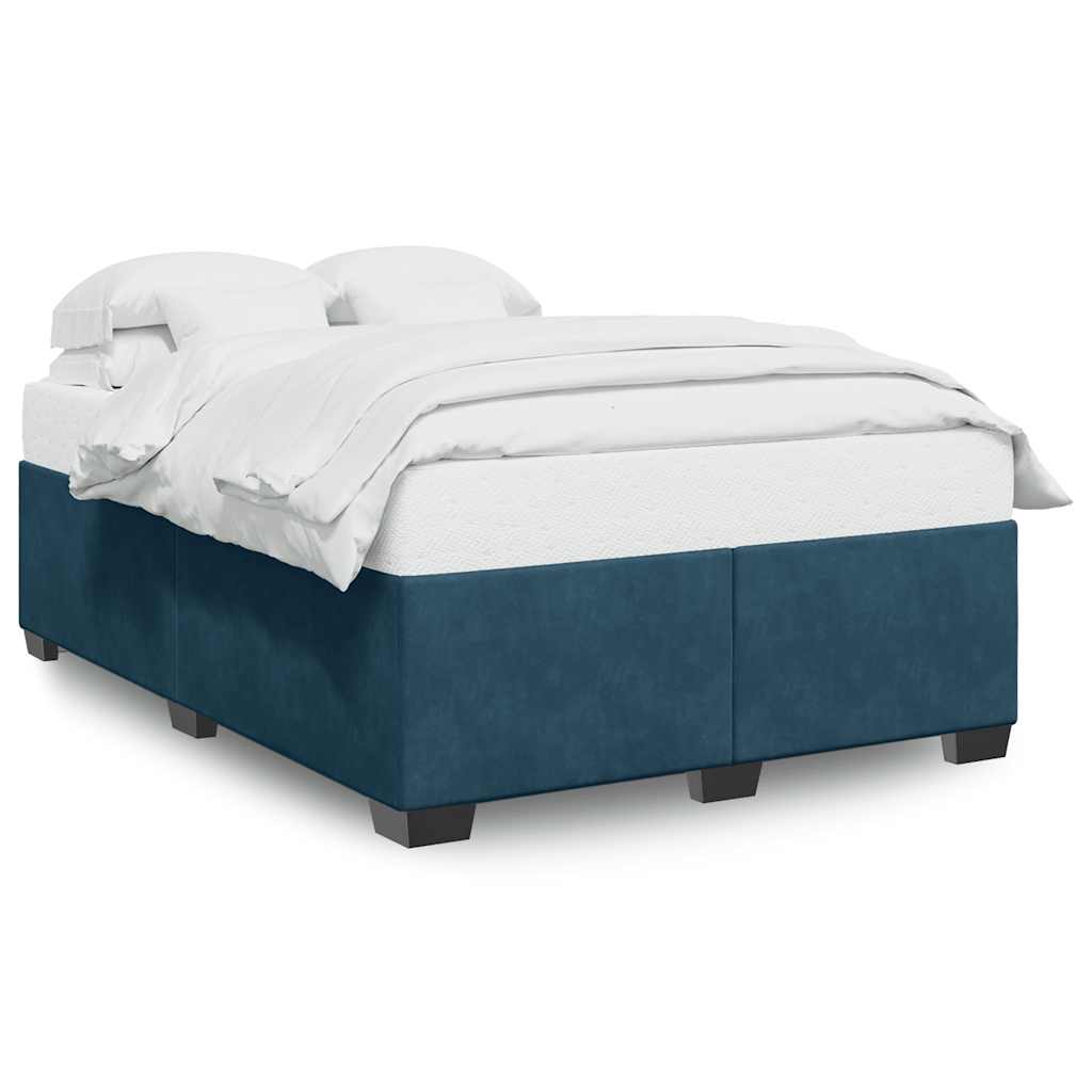 Bettgestell Blau 140x200 cm Samt