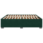 Bettgestell ohne Matratze Dunkelgrün 200x200 cm Samt