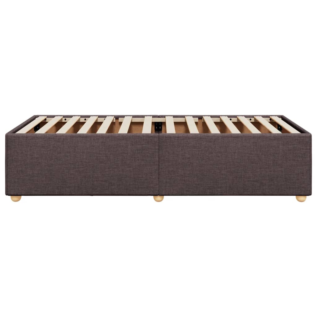 Bettgestell ohne Matratze Dunkelbraun 80x200 cm Stoff