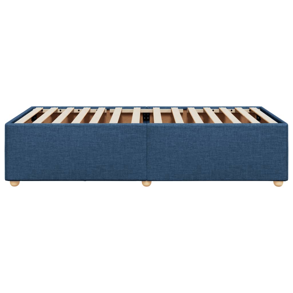 Bettgestell ohne Matratze Blau 80x200 cm Stoff