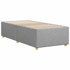 Bettgestell ohne Matratze Hellgrau 90x190 cm Stoff