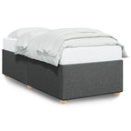 Bettgestell ohne Matratze Dunkelgrau 90x190 cm Stoff