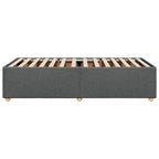 Bettgestell ohne Matratze Dunkelgrau 90x190 cm Stoff