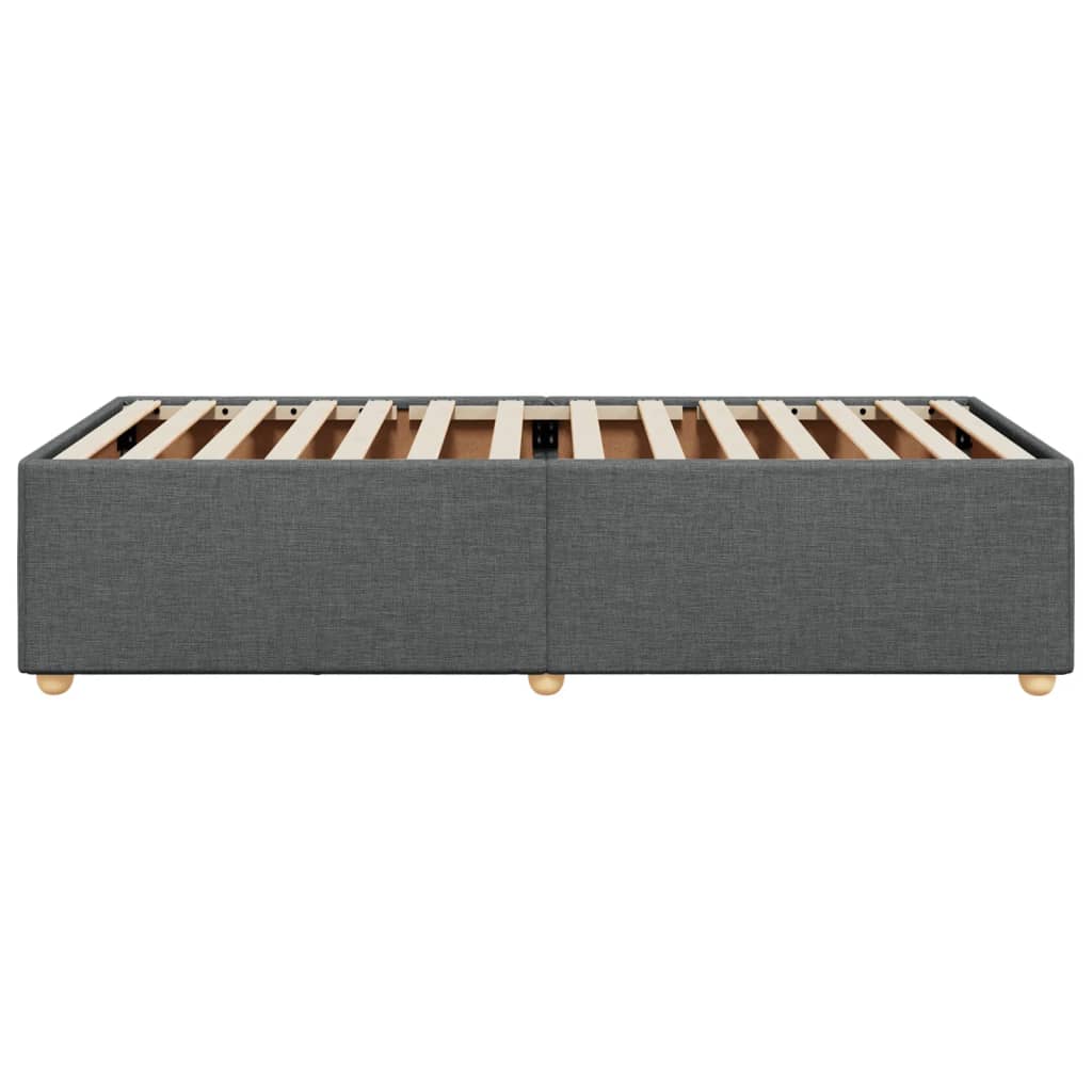 Bettgestell ohne Matratze Dunkelgrau 90x190 cm Stoff