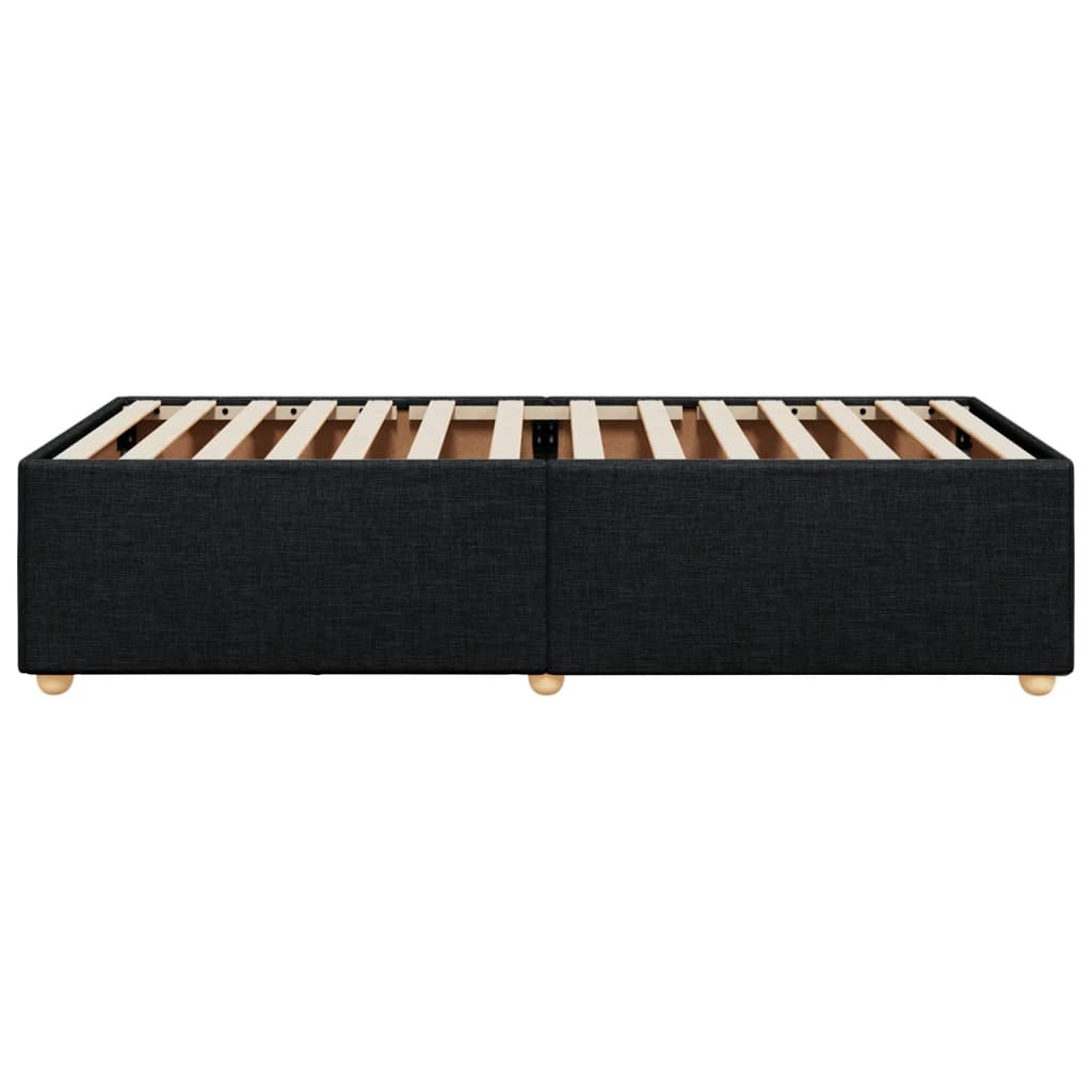 Bettgestell ohne Matratze Schwarz 90x190 cm Stoff