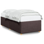 Bettgestell ohne Matratze Dunkelbraun 90x190 cm Stoff