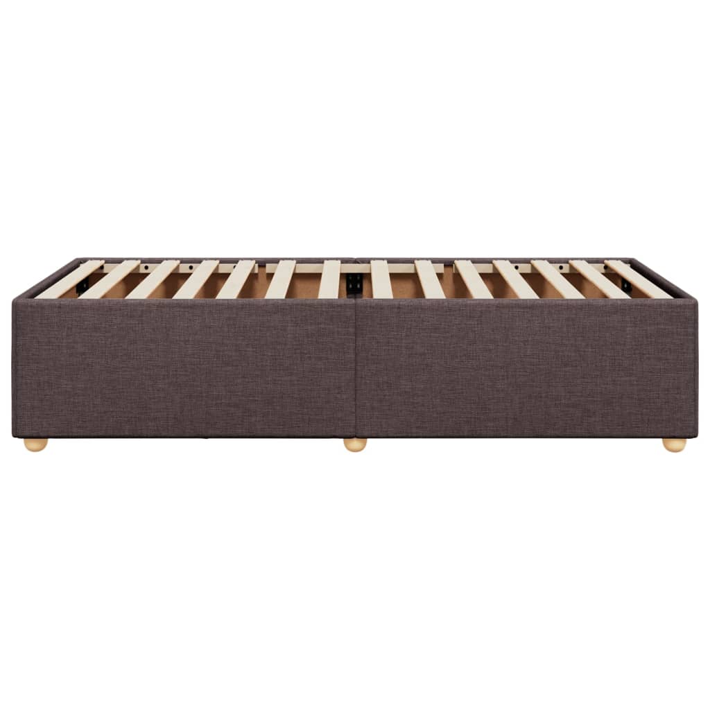 Bettgestell ohne Matratze Dunkelbraun 90x190 cm Stoff