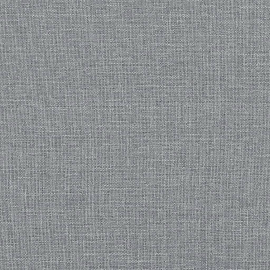 Bettgestell ohne Matratze Hellgrau 90x200 cm Stoff