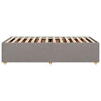 Bettgestell ohne Matratze Taupe 90x200 cm Stoff