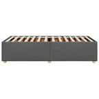 Bettgestell ohne Matratze Dunkelgrau 100x200 cm Stoff