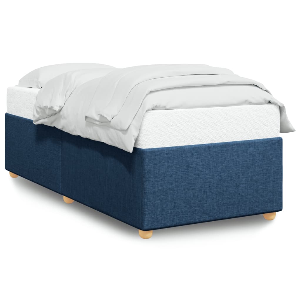 Bettgestell ohne Matratze Blau 100x200 cm Stoff