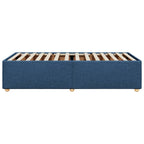 Bettgestell ohne Matratze Blau 100x200 cm Stoff