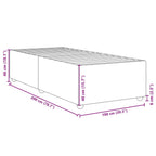 Bettgestell ohne Matratze Blau 100x200 cm Stoff