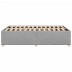 Bettgestell ohne Matratze Hellgrau 120x190 cm Stoff