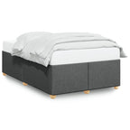 Bettgestell ohne Matratze Dunkelgrau 120x190 cm Stoff