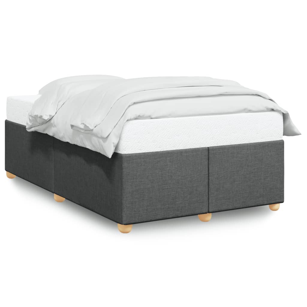 Bettgestell ohne Matratze Dunkelgrau 120x190 cm Stoff