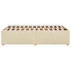 Bettgestell ohne Matratze Creme 120x190 cm Stoff