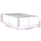 Bettgestell ohne Matratze Hellgrau 120x200 cm Stoff