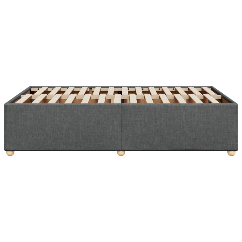 Bettgestell ohne Matratze Dunkelgrau 120x200 cm Stoff
