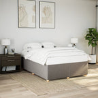 Bettgestell ohne Matratze Taupe 140x190 cm Stoff