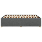 Bettgestell ohne Matratze Dunkelgrau 140x200 cm Stoff