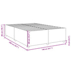Bettgestell ohne Matratze Creme 140x200 cm Stoff