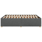 Bettgestell ohne Matratze Dunkelgrau 160x200 cm Stoff
