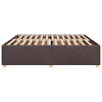 Bettgestell ohne Matratze Dunkelbraun 180x200 cm Stoff