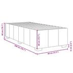 Bettgestell ohne Matratze Schwarz 80x200 cm Stoff