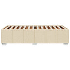 Bettgestell ohne Matratze Creme 80x200 cm Stoff